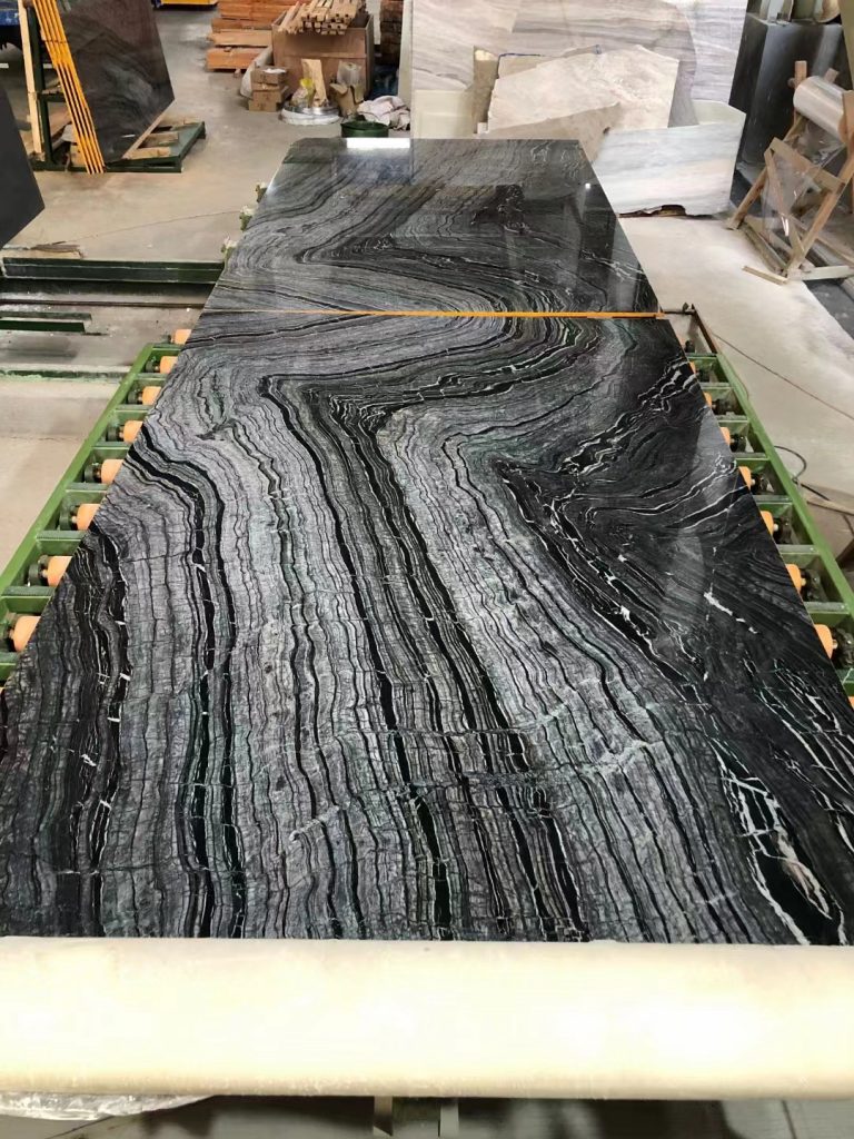 Black Forest Marble with wood grain