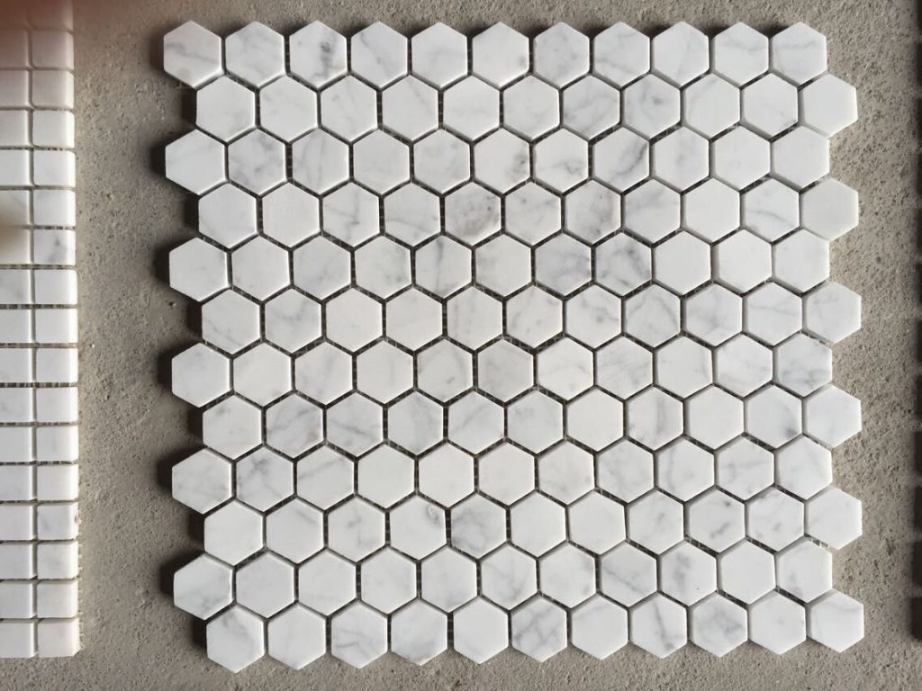 Hexagonal Mosaic Tiles with Natural Carrara White for Hot Kitchen Bathroom mosaic Floor tiles And Wall Tile