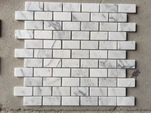  Carrara White marble Rectangle cubes Mosaic Tile For Interior floor and wall