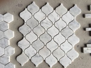  Carrara White marble China Lantern Shape Mosaic Tile For Interior floor and wall